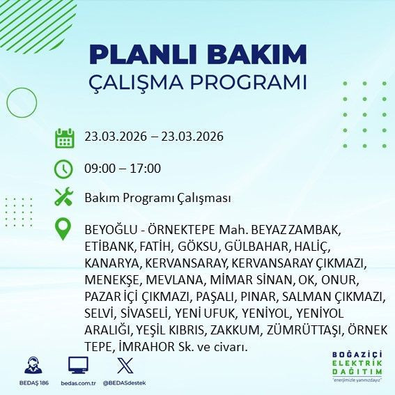 BEDAŞ’tan kritik açıklama: 19 ilçede 9 saate kadar elektrik yok (22 Mart 2026) - Resim: 5