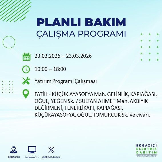 BEDAŞ’tan kritik açıklama: 19 ilçede 9 saate kadar elektrik yok (22 Mart 2026) - Resim: 8