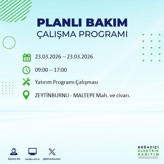BEDAŞ’tan kritik açıklama: 19 ilçede 9 saate kadar elektrik yok (22 Mart 2026) - Resim: 12