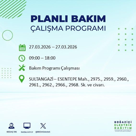 BEDAŞ duyurdu: İstanbul'da hangi ilçelerde elektrik kesintisi olacak? - Resim: 17