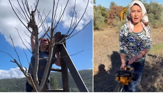 Şehir hayatını silip attı: Pancar tarlasından ağaç tepesine... Nurgül Yeşilçay adeta yılların köylüsü - Resim: 13