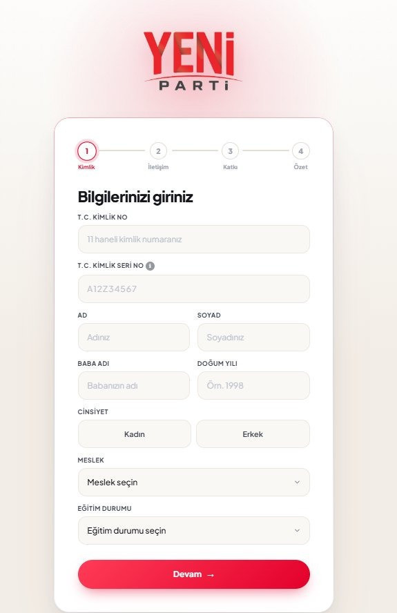 Yeni Parti'de online üyelik sistemi açıldı - Resim : 1