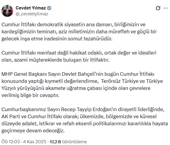 Bahçeli'nin ittifak sözlerine Beştepe'den ilk yorum - Resim : 2
