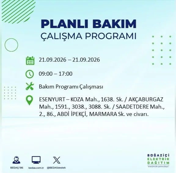 İstanbul'da 17 ilçede elektrikler kesilecek: Saatlerce gelmeyecek - Resim: 9