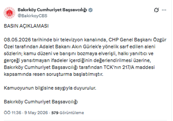 Özgür Özel'e Akın Gürlek soruşturması - Resim : 1