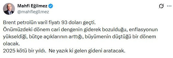 Mahfi Eğilmez'den petrol uyarısı: Ekonomide zor dönem kapıda - Resim : 1