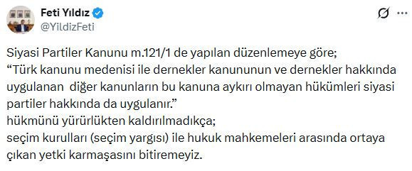 MHP'li Feti Yıldız'dan CHP açıklaması: Bu hüküm yürürlükten kaldırılmalı - Resim : 1