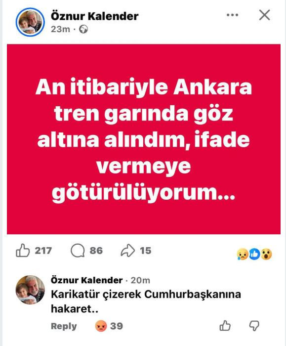 &Uuml;nl&uuml; &ccedil;izer &Ouml;znur Kalender g&ouml;zaltına alındı: İzahı olmayan şeyin mizahını &ccedil;izmişti - Resim : 1
