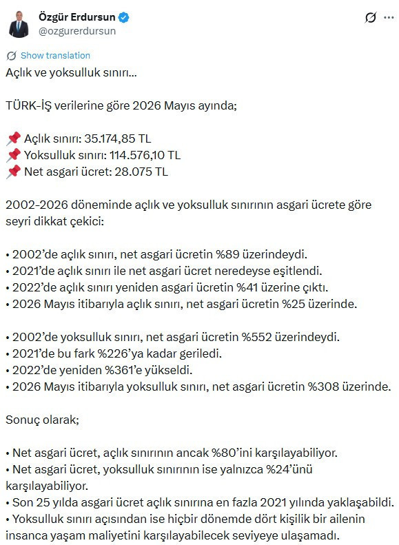 Özgür Erdursun anlattı: Asgari ücret yoksulluğun sadece yüzde 24'ünü karşılıyor - Resim : 4