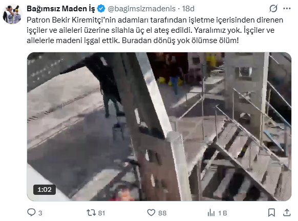 Madencilerin eyleminde silah sesleri - Resim : 1