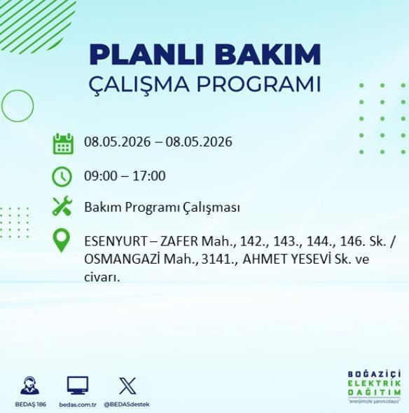 İstanbul'da karanlık cuma: Hangi ilçelerde elektrik kesintisi olacak? - Resim: 2