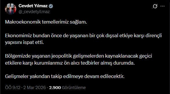 Cevdet Yılmaz: Ön alıcı tedbirler alındı, makroekonomik temellerimiz sağlam - Resim : 1