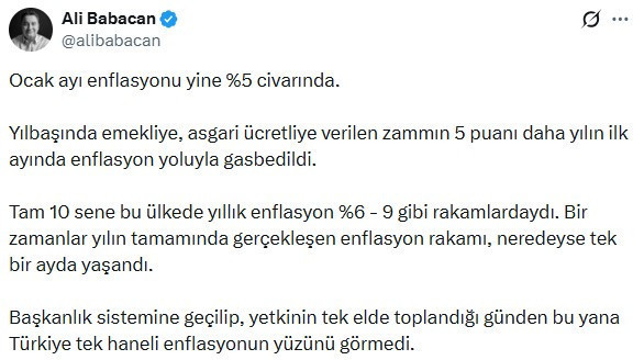 Yeni Yol Grubu'ndan enflasyon verilerine tepki - Resim : 2