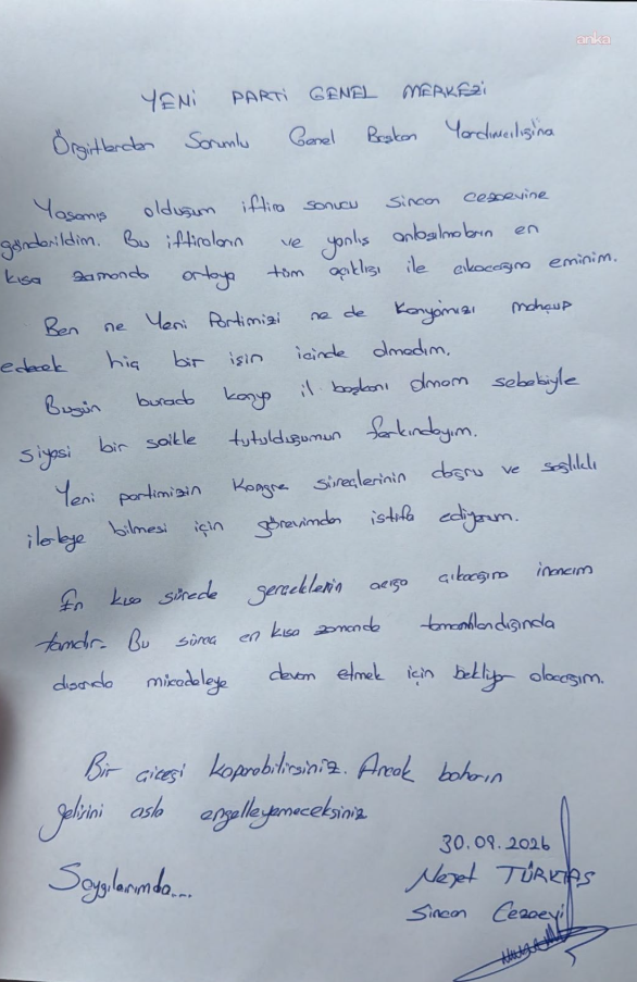 Tutuklanan YENİ Partili il başkanı istifa etti: Engelleyemeyeceksiniz - Resim : 2