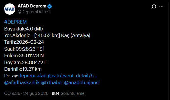 Antalya Kaş'ta korkutan deprem - Resim : 1