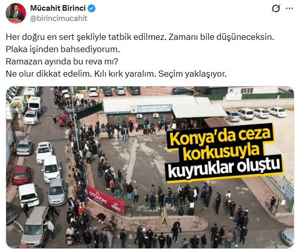 Mücahit Birinci'den AKP'ye plaka ayarı: Ramazan ayında bu reva mı? - Resim : 1
