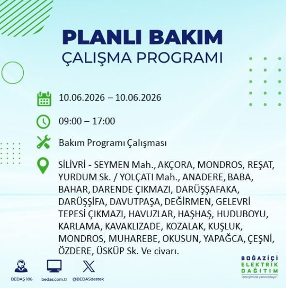İstanbul’da karanlık saatler: Hangi ilçelerde elektrik kesintisi olacak? - Resim: 4