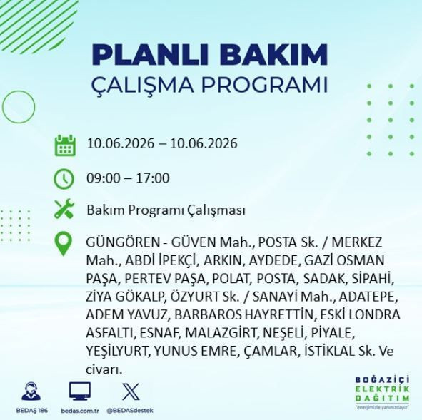 İstanbul’da karanlık saatler: Hangi ilçelerde elektrik kesintisi olacak? - Resim: 8