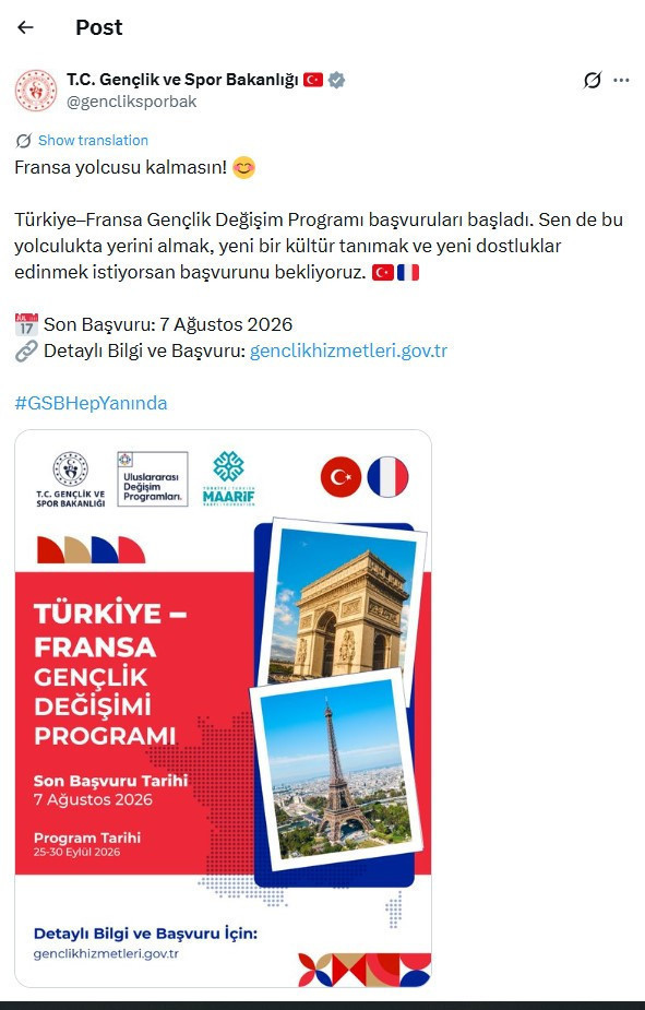 Bakanlık şartları duyurdu: Ücretsiz Fransa gezisi başvuruları başladı, bütün masraflar karşılanacak - Resim : 4