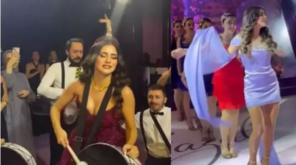 Gönül Dağı'nın Asuman'ı Hazal Çağlar ve Milli Futbolcu Samet Akaydın evlendi! 'Çayır Biçiyom Çayır' çaldı; Barış Alper Yılmaz ile damat kendinden geçti - Resim : 2