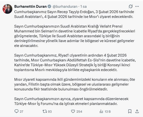 Erdoğan’ın körfez turu: Suudi Arabistan ve Mısır'ı ziyaret edecek - Resim : 1