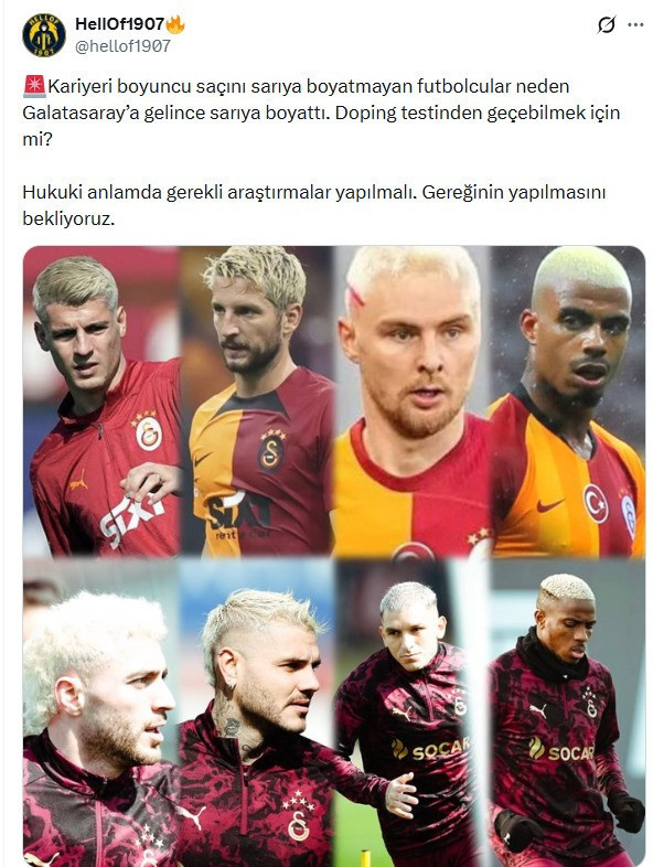 Juventus ma&ccedil;ından sonra &lsquo;doping&rsquo; iddiası: Galatasaray&rsquo;daki sarı sa&ccedil;lılar olağan ş&uuml;pheli mi? - Resim : 4