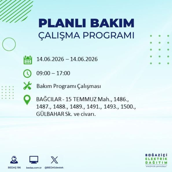 Saatlerce elektrik olmayacak: İstanbul'da yaşayanlar dikkat - Resim: 14