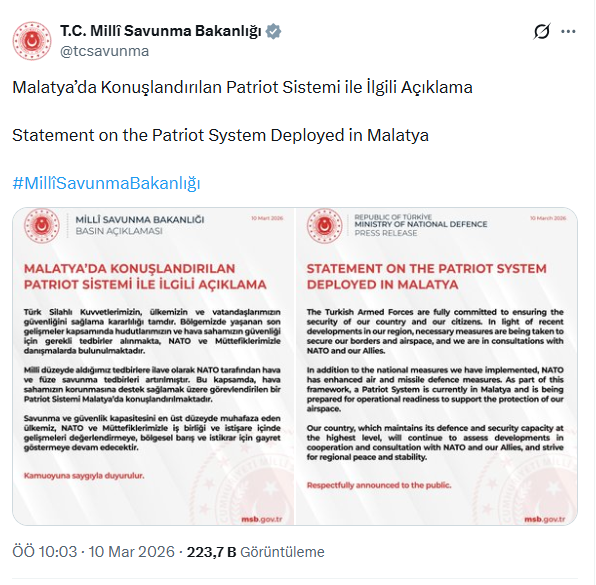 NATO Patriot'ı Malatya'ya yerleştirdi: Patriot nedir, nasıl koruma sağlıyor? - Resim : 1