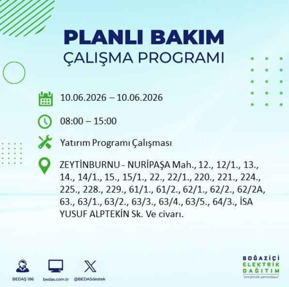 İstanbul’da karanlık saatler: Hangi ilçelerde elektrik kesintisi olacak? - Resim: 1