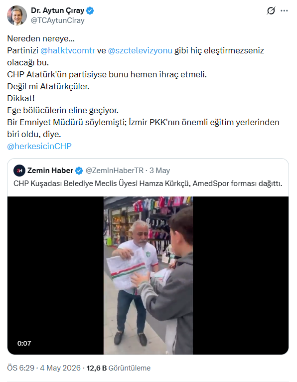 Aytun &Ccedil;ıray'dan kendisini engelleyen &Ouml;zg&uuml;r &Ouml;zel'e tepki: Haine g&ouml;sterdiği hoşg&ouml;r&uuml;y&uuml; bana g&ouml;steremedi - Resim : 1