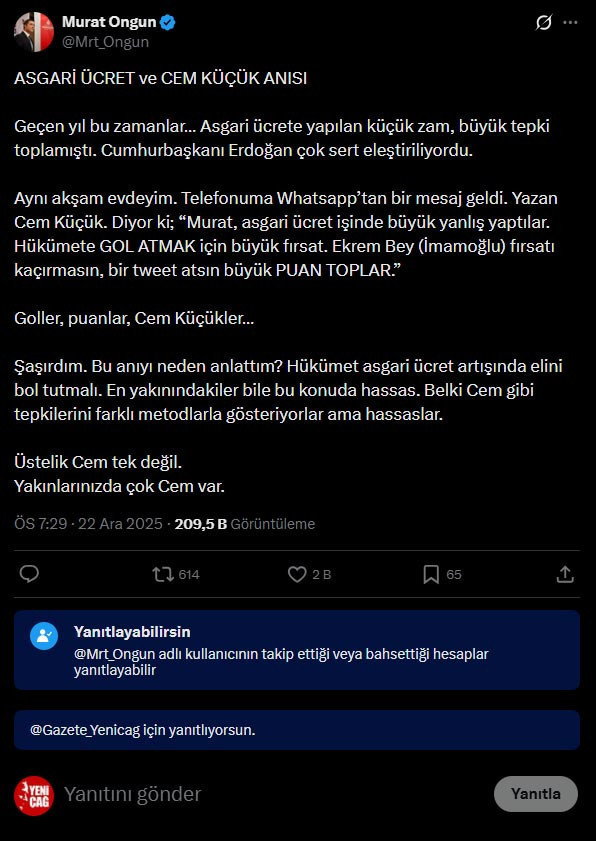 Murat Ongun'dan bomba paylaşım: Etrafınızda çok Cem var! - Resim : 1