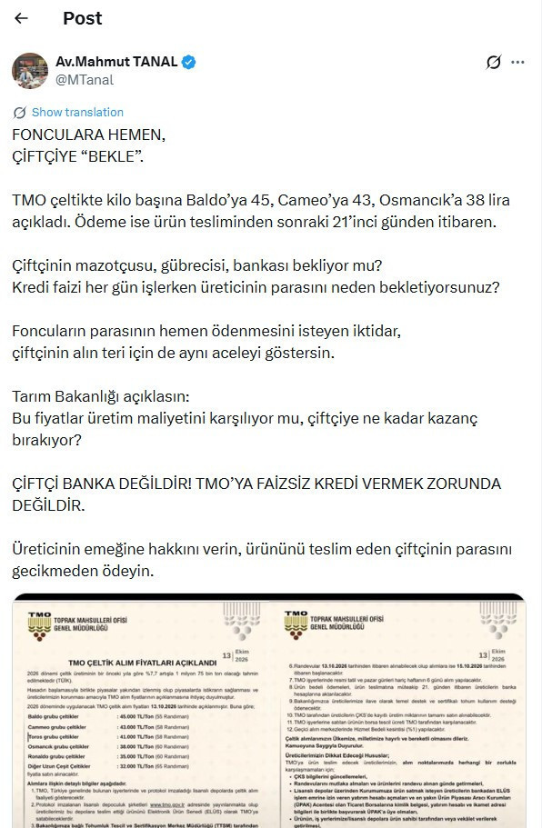 Mahmut Tanal'dan TMO'nun çeltik fiyatlarına sert tepki - Resim : 5