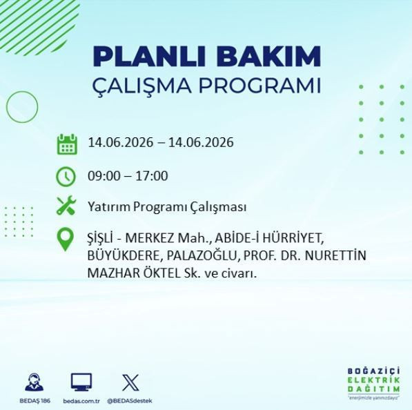 Saatlerce elektrik olmayacak: İstanbul'da yaşayanlar dikkat - Resim: 1