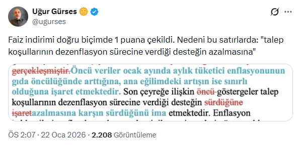 Merkez Bankası'nın faiz kararına ekonomistlerden ilk tepki: Ocak enflasyonu cep yakacak - Resim : 3