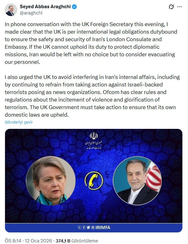 İran'dan İngiltere'ye net uyarı: İç işlerimizden uzak durun - Resim : 1