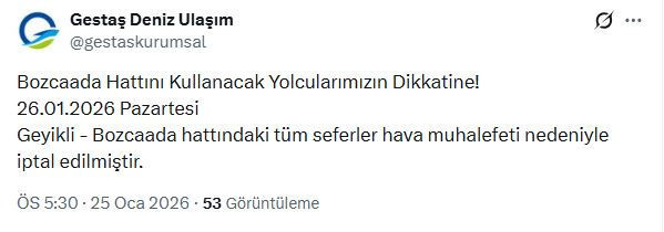 Bozcaada’ya yarın feribot yok! Seferler tamamen iptal - Resim : 1