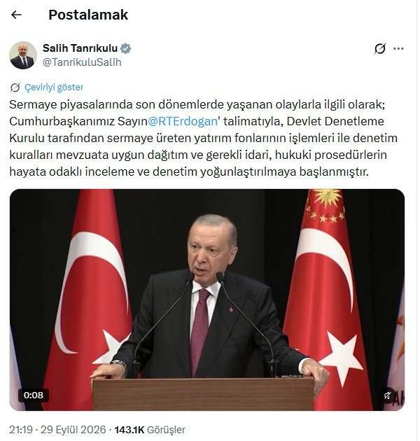 Salih Tanrıkulu duyurdu: Yatırım fonlarına DDK denetimi başladı - Resim : 1