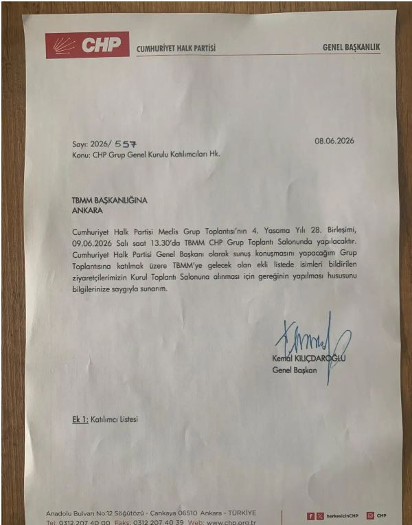 Kemal Kılıçdaroğlu’nun grup toplantısı talebi hakkında karar - Resim : 1