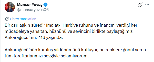 Mansur Yavaş’tan Ankaragücü’nün 116. yılına kutlama - Resim : 2