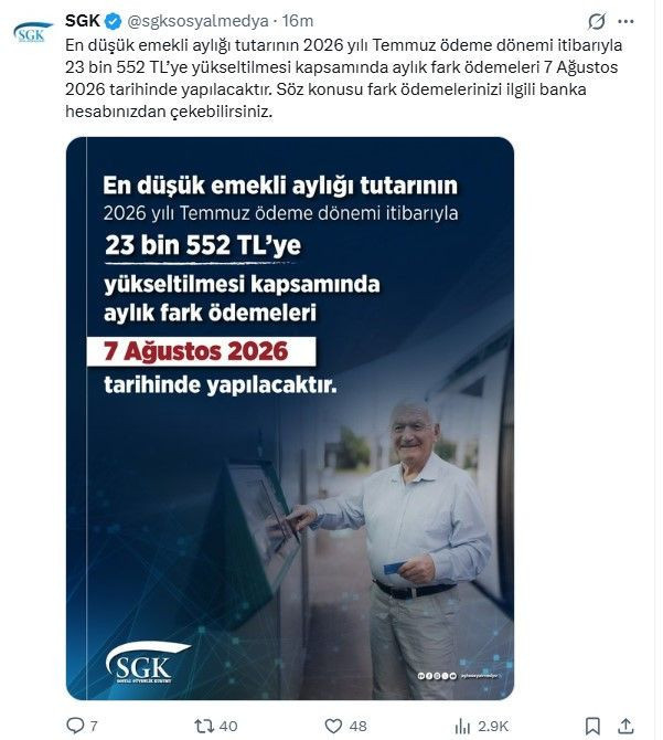 SGK açıkladı: Emekli maaş zam farkı ödemelerinin yapılacağı tarih belli oldu - Resim: 5