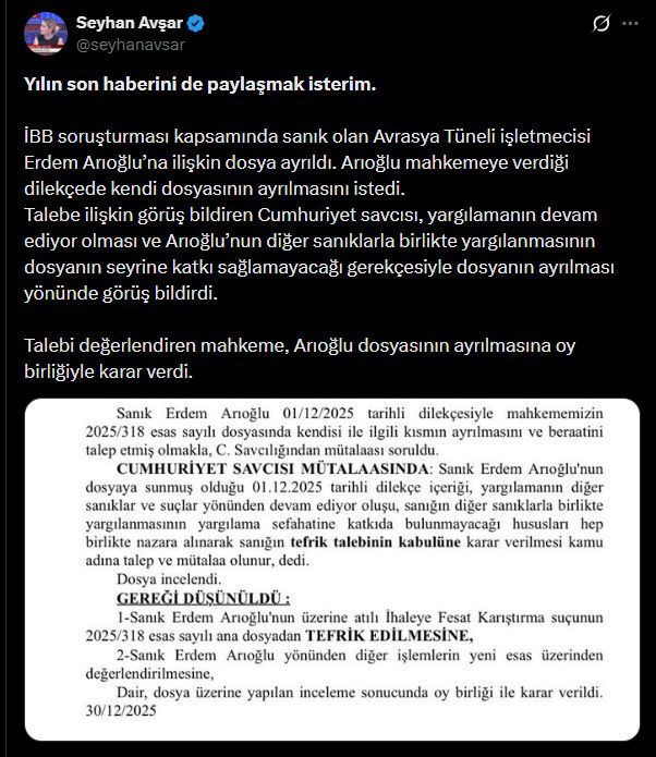 İBB soruşturmasında yeni gelişme! Avrasya T&uuml;neli işletmecisinin dosyası ayrıldı - Resim : 1