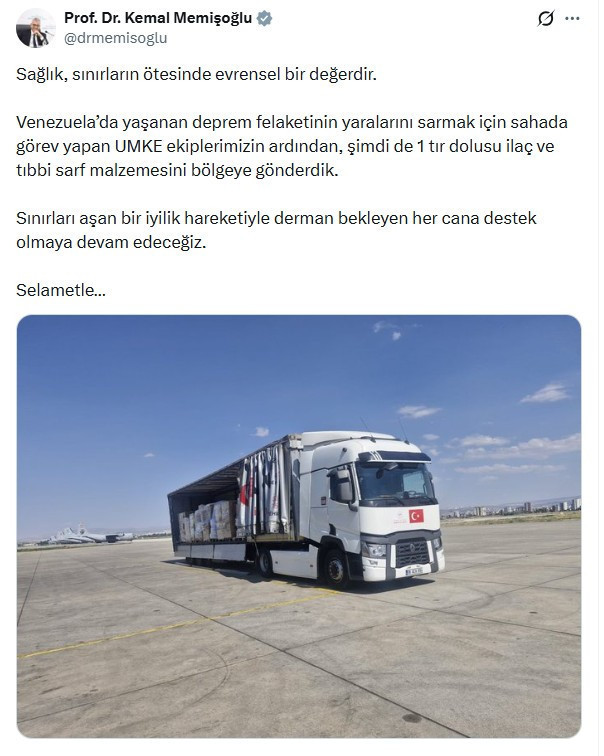 Türkiye'den Venezuela'ya 1 TIR dolusu yardım - Resim : 1