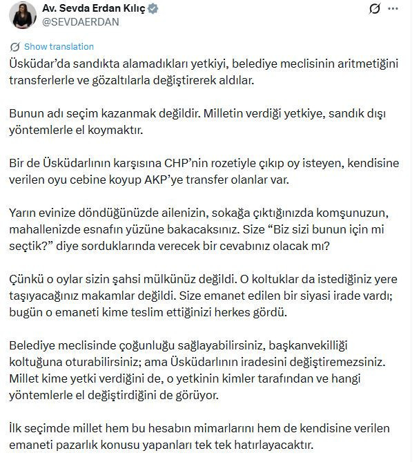 Üsküdar Belediyesi AK Parti'ye geçti: Siyasilerden tepki yağdı - Resim : 3