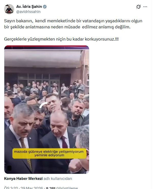İ&ccedil;işleri Bakanına dert anlatan &ccedil;ift&ccedil;iyi apar topar g&ouml;t&uuml;rd&uuml;ler: G&uuml;breye mazota yetişemiyorum - Resim : 1