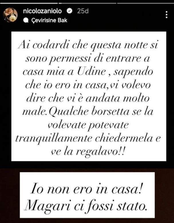 Zaniolo tatildeyken kabus yaşadı: Udine'deki evine hırsız girdi - Resim: 6