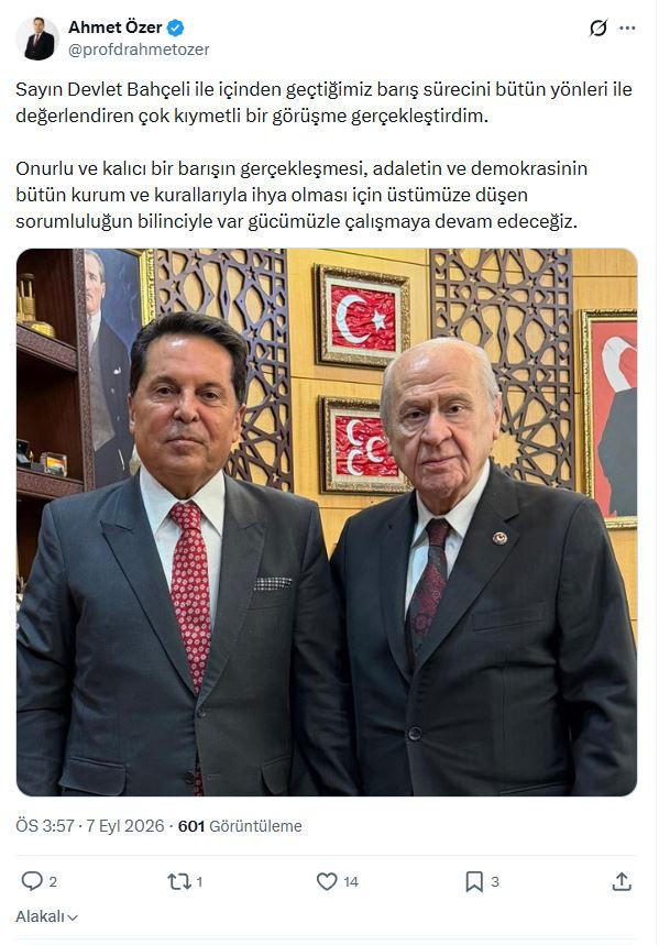 Devlet Bahçeli Ahmet Özer ile görüştü - Resim : 1