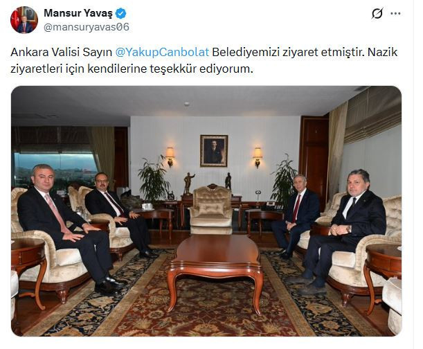 Mansur Yavaş'a sürpriz ziyaret: Makamında ağırladı - Resim : 2