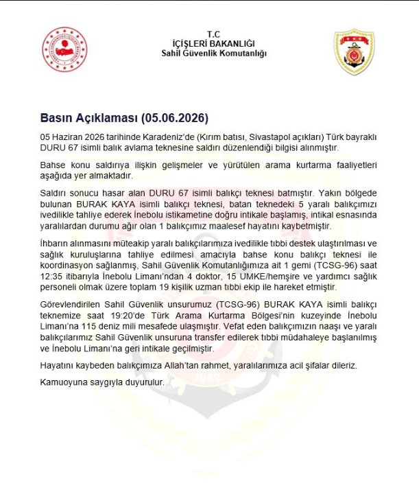 Karadeniz'de Türk teknesine saldırı: Ölü ve yaralılar var - Resim : 1