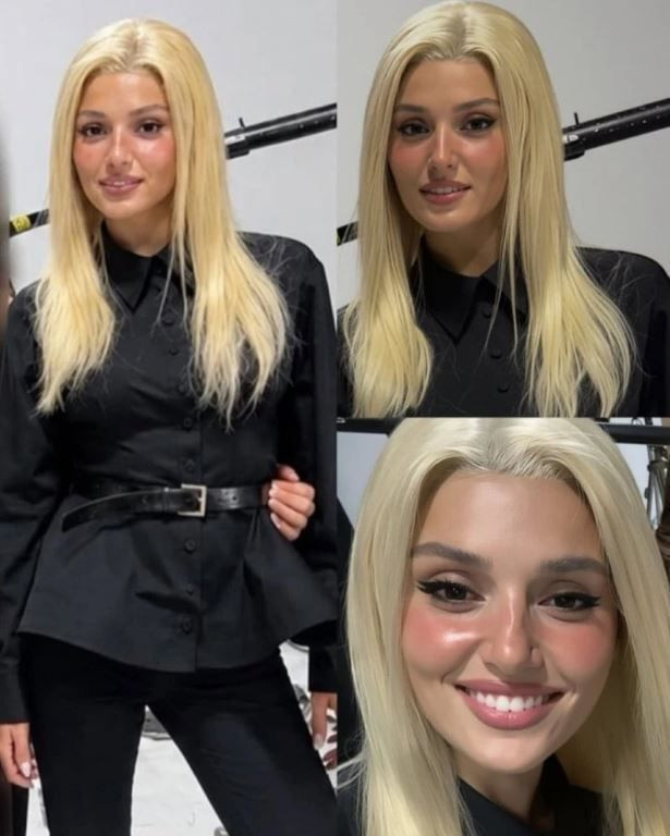 Hande Erçel imajını değiştirdi: Platin sarı saçlarıyla kamera karşısına geçti - Resim: 4