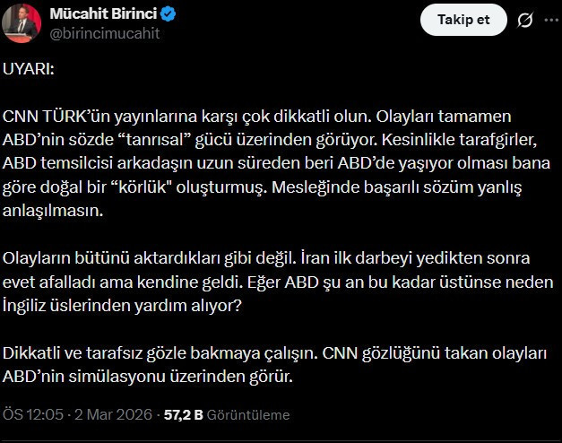AKP'li Birinci'den CNN TÜRK'e Amerikancılık eleştirisi: Yayınlarına karşı çok dikkatli olun - Resim : 1